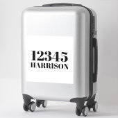 Benutzerdefinierter Abfallmüll, recycelnd Nummer d Aufkleber (Koffer)