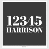 Benutzerdefinierter Abfallmüll, recycelnd Nummer d Aufkleber (Blatt)