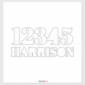 Benutzerdefinierter Abfallmüll, recycelnd Nummer d Aufkleber (Blatt)