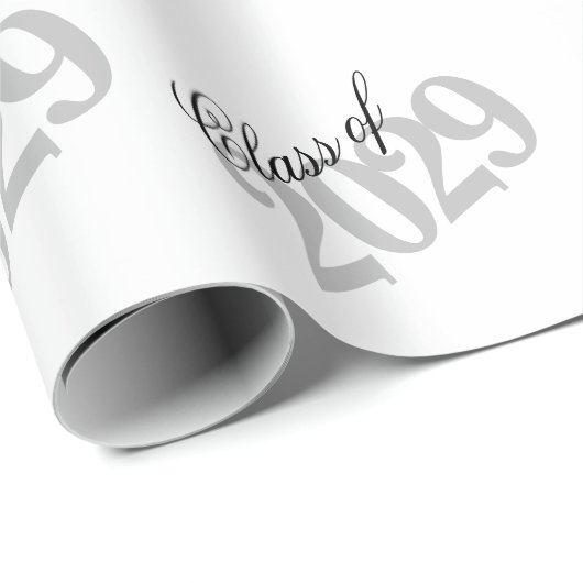 Benutzerdefinierter Abschluss | Einfaches Jahr und Geschenkpapier (Rolleneckpunkt)