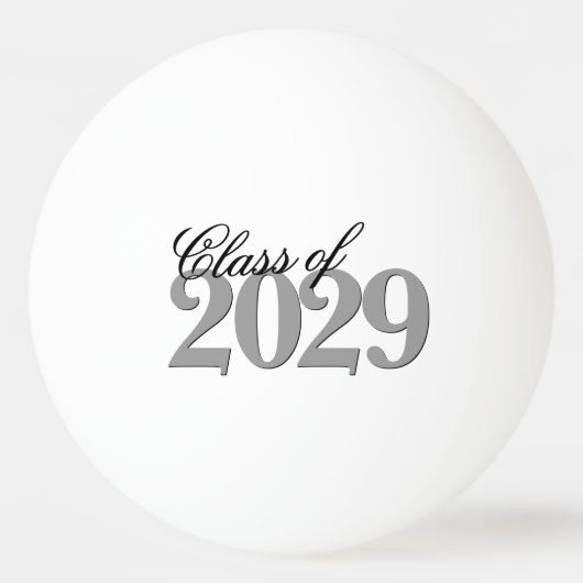 Benutzerdefinierter Abschluss | Einfaches Jahr und Tischtennisball (Rückseite)