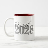 Benutzerdefinierter Abschluss | Einfaches Jahr und Zweifarbige Tasse (Links)