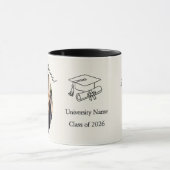 Benutzerdefinierter Abschluss-Fotomug Gratulation Tasse (Zentrum)