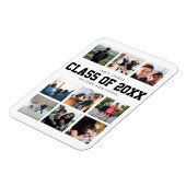 Benutzerdefinierter Abschluss-Keepake-FotoCollage Magnet (Linke Seite)