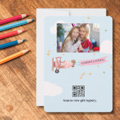 Benutzerdefinierter Abschluss, QR-Code, Foto, Kid- Einladung