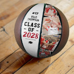Benutzerdefinierter Abschluss Senior-Foto Basketball<br><div class="desc">Glückwunsch Grad! Zeigen Sie Ihre Wertschätzung mit diesem personalisierten, einzigartigen Abschluss Basketballgeschenk. Mit dem Namen, der Jerseynummer, dem Klassenjahr, dem Namen ihrer Schule oder Uni und 4 Fotos des Spielers, wird dieses einzigartige Geschenk ihnen Gefühl Extra Special an ihrem Abschluss Tag. Dieser personalisierte Basketball wird lange nach dem Abschluss anhalten...</div>