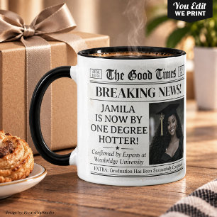 Benutzerdefinierter Abschlusszeitungsbecher 'Ein G Tasse