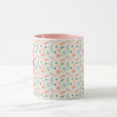 Benutzerdefinierter abstrakter Boho-Chic-Monogramm Tasse (Zentrum)