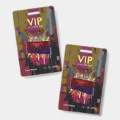 Benutzerdefinierter abstrakter Farbblock-VIP-Pass  Ausweis (Vorder- & Rückseite)