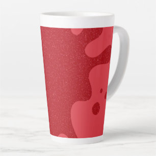 Benutzerdefinierter abstrakter Tomatenroter Splatt Milchtasse
