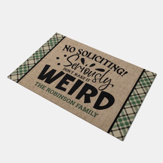 Benutzerdefinierter ADD-NAME Keine Aufforderung Ni Fußmatte (Schrägansicht)