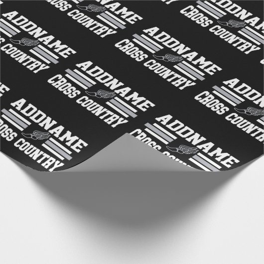 Benutzerdefinierter ADD-NAME Länderlaufender Geschenkpapier (Ecke)