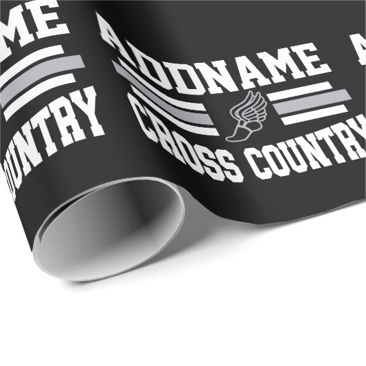 Benutzerdefinierter ADD-NAME Länderlaufender Geschenkpapier (Rolleneckpunkt)