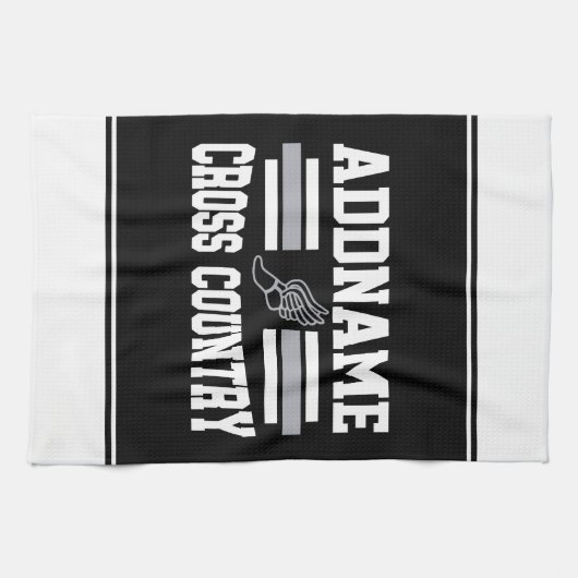 Benutzerdefinierter ADD-NAME Länderlaufender Geschirrtuch (Horizontal)