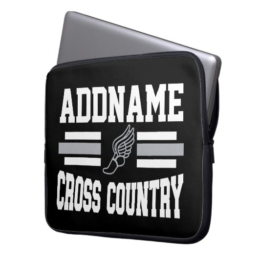 Benutzerdefinierter ADD-NAME Länderlaufender Laptopschutzhülle (Vorderseite Links)