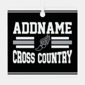 Benutzerdefinierter ADD-NAME Länderlaufender Ornament Aus Metall (Rückseite)