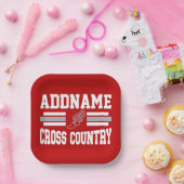 Benutzerdefinierter ADD-NAME Länderlaufender Pappteller (Party)