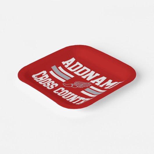 Benutzerdefinierter ADD-NAME Länderlaufender Pappteller (Gewinkelt)