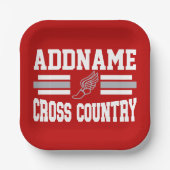 Benutzerdefinierter ADD-NAME Länderlaufender Pappteller (Vorderseite)