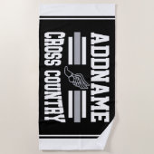 Benutzerdefinierter ADD-NAME Länderlaufender Strandtuch (Vorderseite)