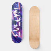 Benutzerdefinierter Add Name Lila Cyberpunk-Stil Skateboard (Vorderseite)