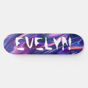 Benutzerdefinierter Add Name Lila Cyberpunk-Stil Skateboard