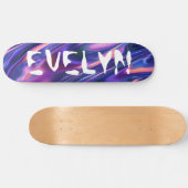 Benutzerdefinierter Add Name Lila Cyberpunk-Stil Skateboard (Horizontal)
