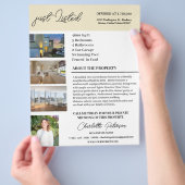 Benutzerdefinierter Agent mit Real Anwesen Flyer (Hand)