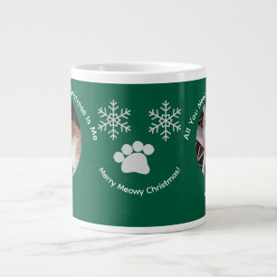 Benutzerdefinierter Alles was du brauchst Katzenfo Jumbo-Tasse