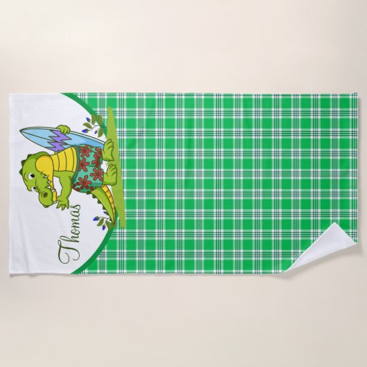 Benutzerdefinierter Alligator Strandtuch (Vorderseite)