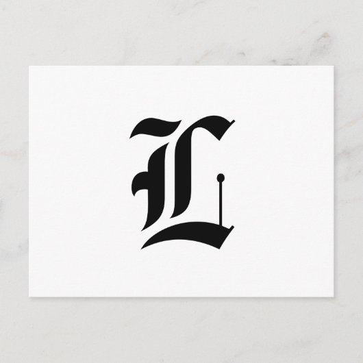 Benutzerdefinierter alter englischer Schriftart Le Postkarte (Vorderseite)
