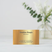 Benutzerdefinierter alter Schriftart Eleganter Gol Visitenkarte (Stehend Vorderseite)