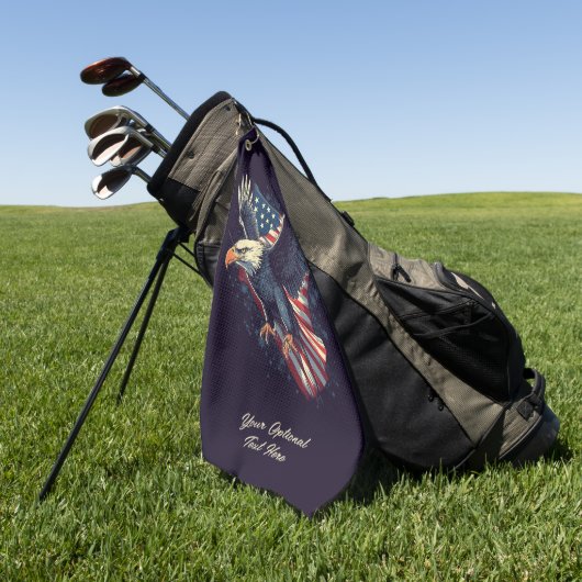 Benutzerdefinierter amerikanischer Adler Golfhandtuch (Gras)