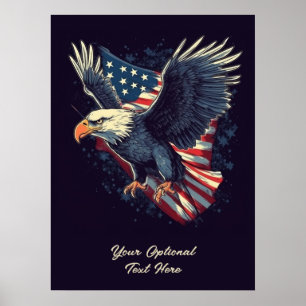 Benutzerdefinierter amerikanischer Adler Poster