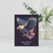 Benutzerdefinierter amerikanischer Adler Postkarte (Stehend Vorderseite)