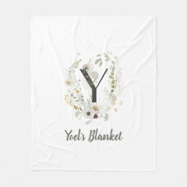 Benutzerdefinierter Anfang Y mit weicher Blume Fleecedecke