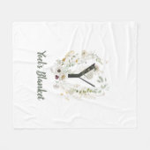 Benutzerdefinierter Anfang Y mit weicher Blume Fleecedecke (Vorderseite (Horizontal))