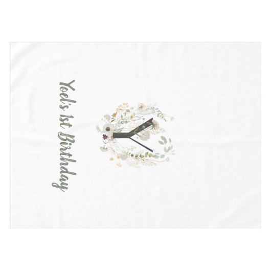 Benutzerdefinierter Anfang Y mit weicher Blume Tischdecke (Vorderseite (Horizontal))