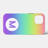 Benutzerdefinierter anfänglicher Regenbogen Case-Mate iPhone Hülle (Rückseite (Horizontal))