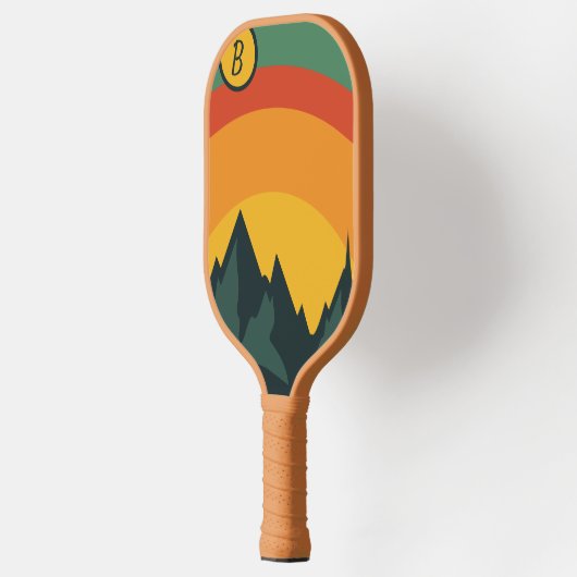 Benutzerdefinierter anfänglicher Retro-Mountain-Su Pickleball Schläger (Links)