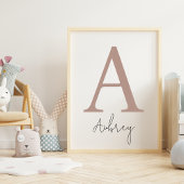 Benutzerdefinierter Anfangs- und Name | Moderne Mo Poster