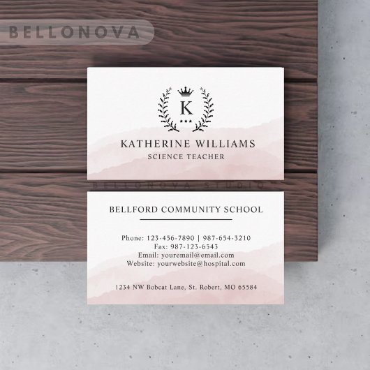 Benutzerdefinierter Anfangs- und Namensbereich Wei Visitenkarte