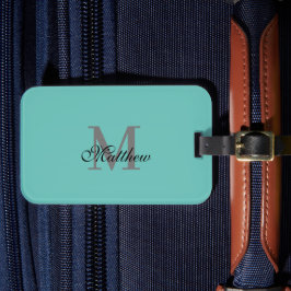 Benutzerdefinierter Anfangs- und Namenstext aquama Gepäckanhänger