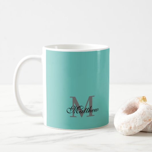 Benutzerdefinierter Anfangs- und Namenstext aquama Kaffeetasse (Mit Donut)