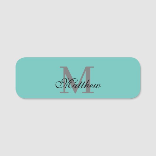 Benutzerdefinierter Anfangs- und Namenstext aquama Namensschild (Vorderseite)