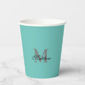 Benutzerdefinierter Anfangs- und Namenstext aquama Pappbecher (Vorderseite)