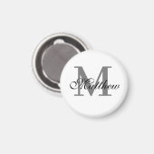 Benutzerdefinierter Anfangs- und Namenstext Magnet (Vorderseite/Rückseite)