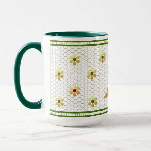 Benutzerdefinierter Anfangsbuchstabe | Chic Gold D Tasse (Links)