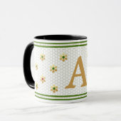 Benutzerdefinierter Anfangsbuchstabe | Chic Gold D Tasse (Vorderseite Links)