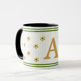 Benutzerdefinierter Anfangsbuchstabe | Chic Gold D Tasse